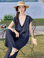 2026年夏季夏季两件套女休闲风，女装套装/套裙，素月