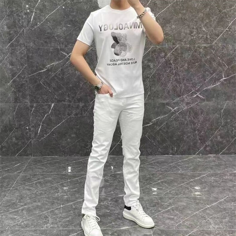 新款时尚高端精品欧货夏季男T恤短袖潮流抖音A227B-A-731-P48,男装T恤,电商A227B（原钱塘4066-1）