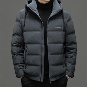 冬季新款御寒休闲羽绒服男装青中年男士加厚保暖白鸭绒外套爸爸装图片