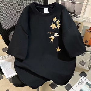 1506/QB16470/P24重磅韩版潮牌飞鸟印花短袖T恤打底上衣男图片