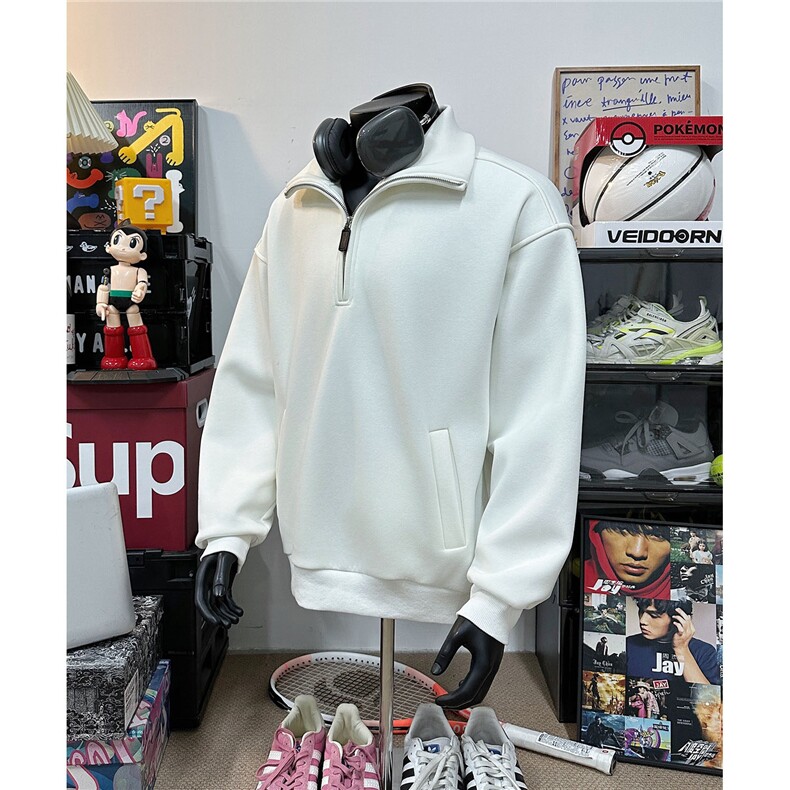 假模春装500克重磅套头拉链卫衣男女装宽松春季外套上衣S391特P78图片