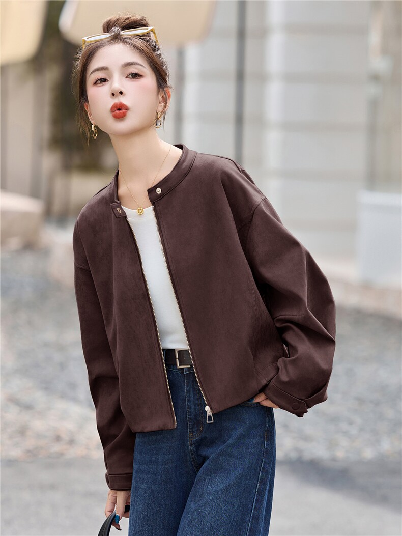 休闲短外套女小个子秋季2025新款高级感早秋时尚减龄百搭上衣,女装短外套,丽影随形