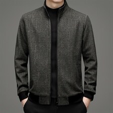 21秋冬新款毛呢大衣中年男士宽松休闲士呢子外套夹克ZG2513-P190，男装夹克，电商B212（原钱塘6029）