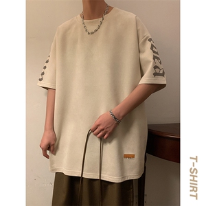 新款短袖男港风暖光夏季t恤休闲百搭印花圆领T恤男上衣TC3136-P35图片