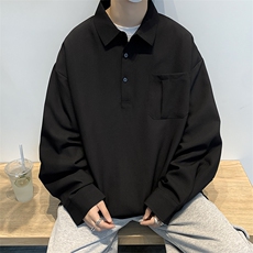 新款港风男装休闲秋装百搭POLO衫男1241-P35，男装Polo衫，星座910-5