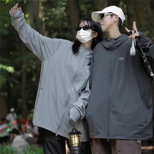 情侣防晒衣夏薄款连帽衣服潮牌日系户外防紫外线外套男W4913-P36图片