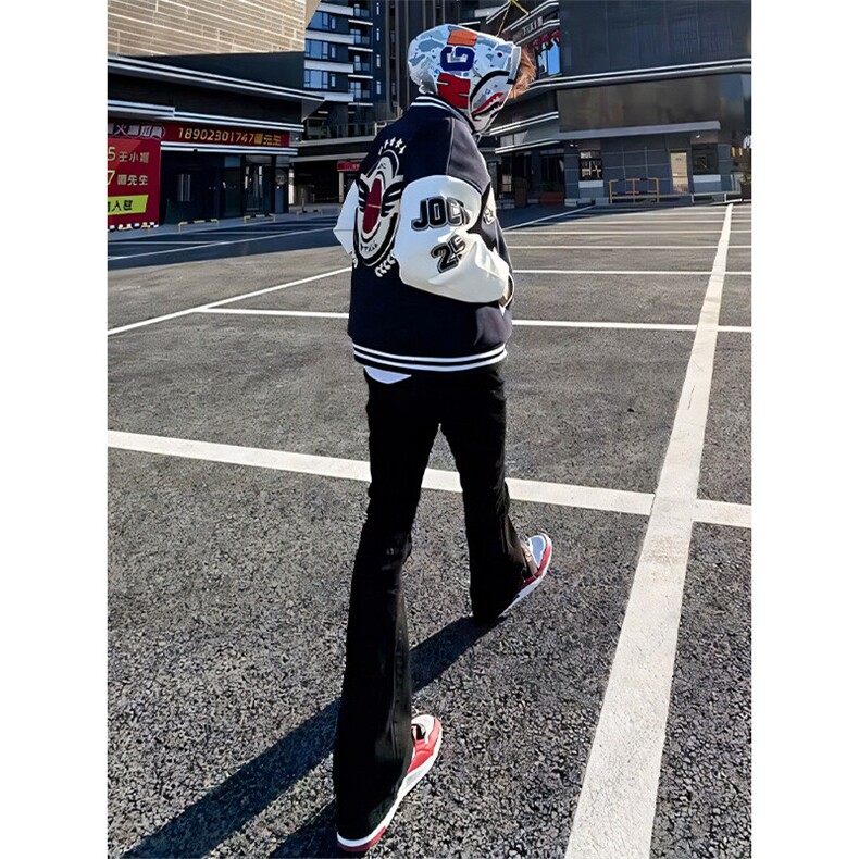 1014-1~KZ3003~特P35-美式痞帅vibe牛仔裤男高街潮牌黑色,男装牛仔裤,星座1014-1