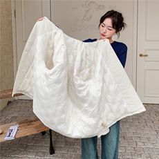 米白色连帽风衣派克羽绒服女冬超火好看高级小众加绒加厚工装外套，女装羽绒服，2C086