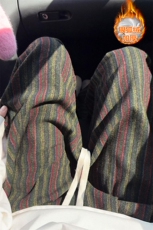 保暖复合银狐绒冬季呢料男宽松条纹休闲裤K5680J加绒-特P48控88，男装棉衣，电商A001-1