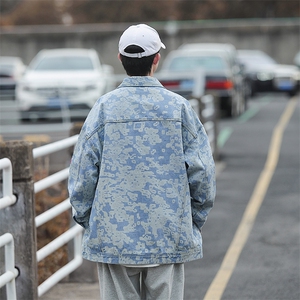 日系春季绝迹噪音牛仔拉链外套水洗上衣夹克男女JK900-P70图片