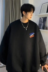 INS潮流港风秋季新款字母印花宽松休闲卫衣JK23316-特批24控39，男装卫衣，星座605(原A050)