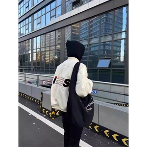 秋冬新款三宅飞行夹克男女高街vibe外套cleanfit风格潮图片