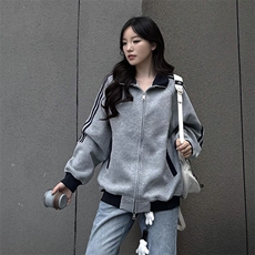 抖音得物高品质美式高街重磅结构设计拼接织带立领卫衣外套CM42，男装卫衣，电商A486
