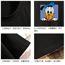 DX17223-P20唐老鸭纯短袖t恤男大码半袖打底衫宽松体恤砖墙，男装T恤，电商A040A