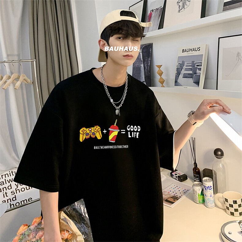 可设48小时发货支持抖音得物来样二开230克重磅美式短袖t恤MT349,男装T恤,电商A486-1