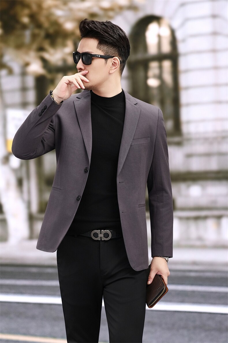 新款秋冬新款西服休闲复古天丝棉西装男2501P165,男装西服,电商D225