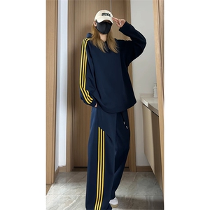 连帽美式三条杠卫衣卫裤套装W4705特P42控89/K8689特P40控79图片