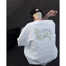 可48小时发货支持抖音得物来样二开美式满天星亮片短袖T恤MTX634，男装T恤，电商A486-1