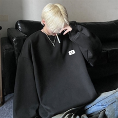 男生秋季新款潮流多色宽松上衣简约圆领卫衣JK23343特批24控39，男装卫衣，星座605(原A050)