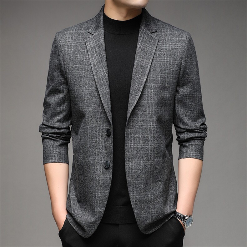 YH551男士2023秋新款长袖西服休闲外套单装西装P190,男装西服,电商B360