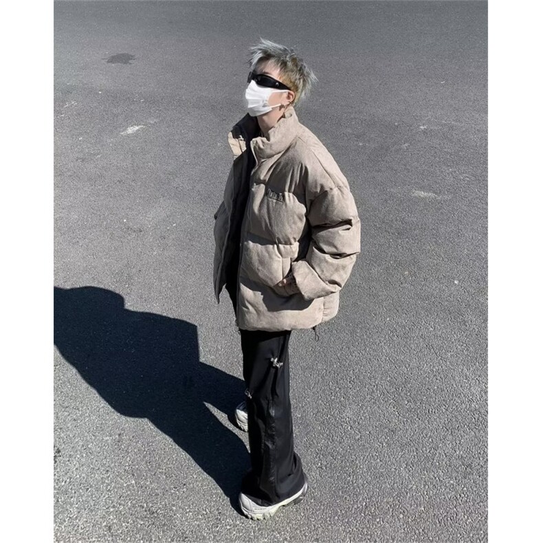 新款鹿皮绒外套棉衣男冬季棉袄外套韩版潮流面包服YW161P88,男装棉衣,星座1116-2