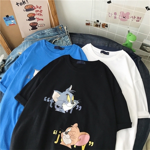 短袖T恤男ins潮牌潮流原宿港风纯棉宽松百搭半袖  411-t215-p28图片