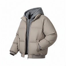 现货高品质重磅工艺美式高街假两件PU皮棉衣男女加厚棉服外套，男装棉衣，电商A486-1