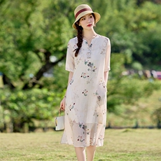 2026年春季苎麻文艺/优雅旗袍，女装汉服/婚纱/旗袍/礼服，江南依恋