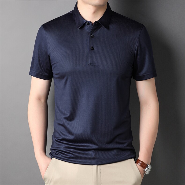 男士2023年夏季新款T恤男短袖商务休闲中老年爸爸装体恤男，男装T恤，电商B360