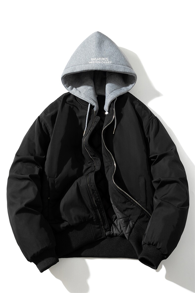 现货3色欧美街头酷炫棒球服飞行服夹克棉服外套,男装棉衣,电商A105