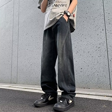 春季新款美式高街vibe痞帅水洗宽松阔腿拖地休闲长裤N9005，男装休闲裤，星座1116A-1（原606A）