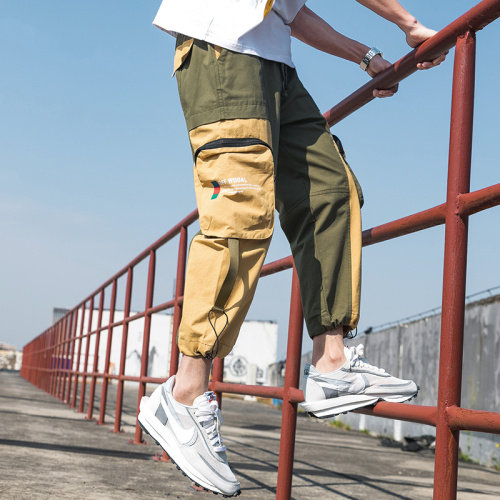 2021夏季九分工装裤百搭束脚裤多口袋新款潮A305-KX-805-P43,男装休闲裤,电商B306