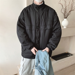 日系立领棉服套装男秋冬季加绒加厚棉袄527/P78图片