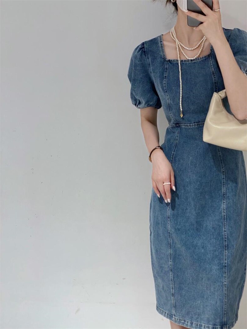 韩版收腰牛仔裙，其它，驿谷