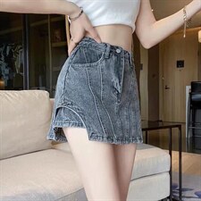 夏款不规则牛仔裙，其它，XTZ style