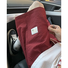 夏季新款泡泡格贴标短裤XZ604-DK215-特P25控49，男装牛仔裤，星座604