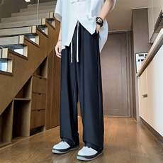 703-K331-P48夏季凉感锦纶冰丝休闲裤高品质绉绉条大码长裤，男装休闲裤，星座703