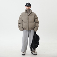 wassuphappy立领棉衣男冬季潮牌宽松痞帅面包服青少年保暖棉袄子，男装棉衣，星座307A