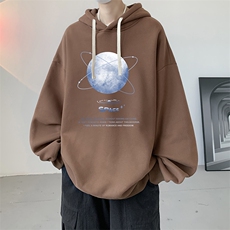 连帽卫衣男大码运动服帽衫外套WY2241-P35加绒款-P40，男装卫衣，电商A040