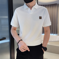 2025夏季新款主推款V领绣标短袖T恤潮流翻领Polo衫B9705-P48，男装T恤，电商D342