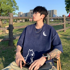 量大优供视频重磅麂皮绒短袖t恤男JT545-特p19，男装T恤，电商B371