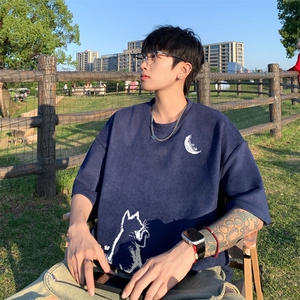 量大优 供视频 重磅麂皮绒短袖t恤男 JT545-特p19图片