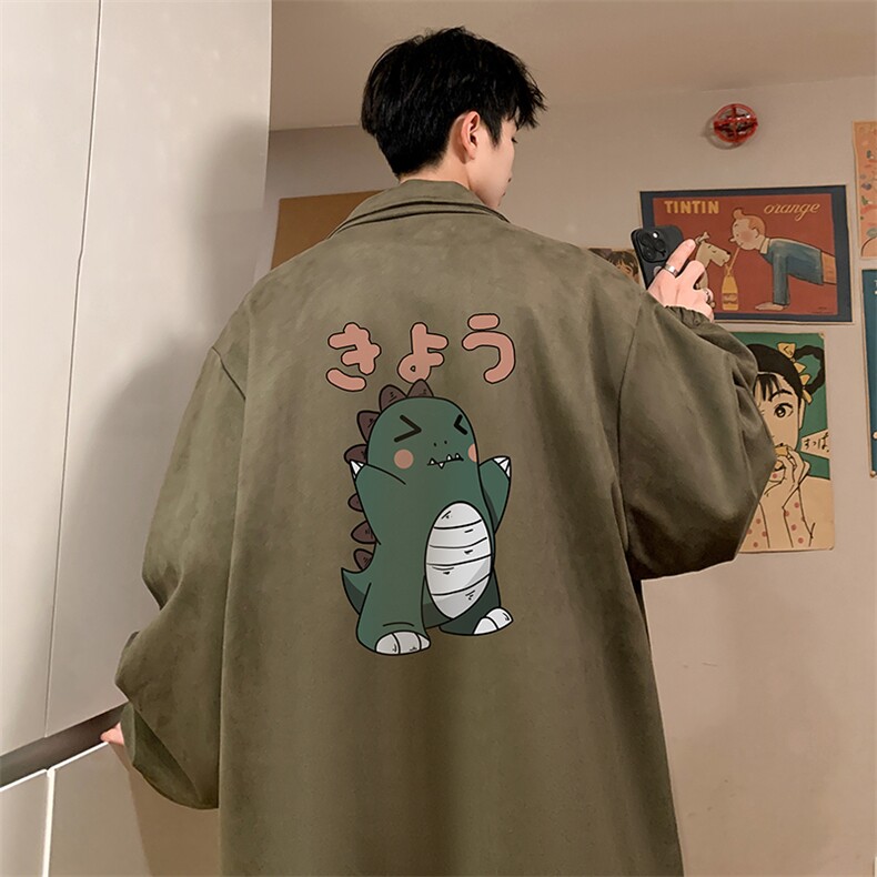 麂皮绒夹克男大码立领褂子外套JK85037-P68加绒款-P78,男装夹克,电商A040