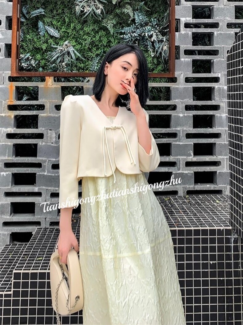 风两件套连衣裙补单款，女装连衣裙，天使公主