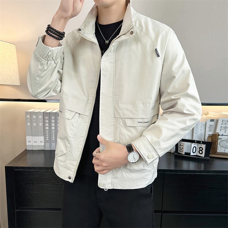 2026店主风春季简约立领休闲棒球服夹克时尚潮流外套7701-P55,男装夹克,电商A413