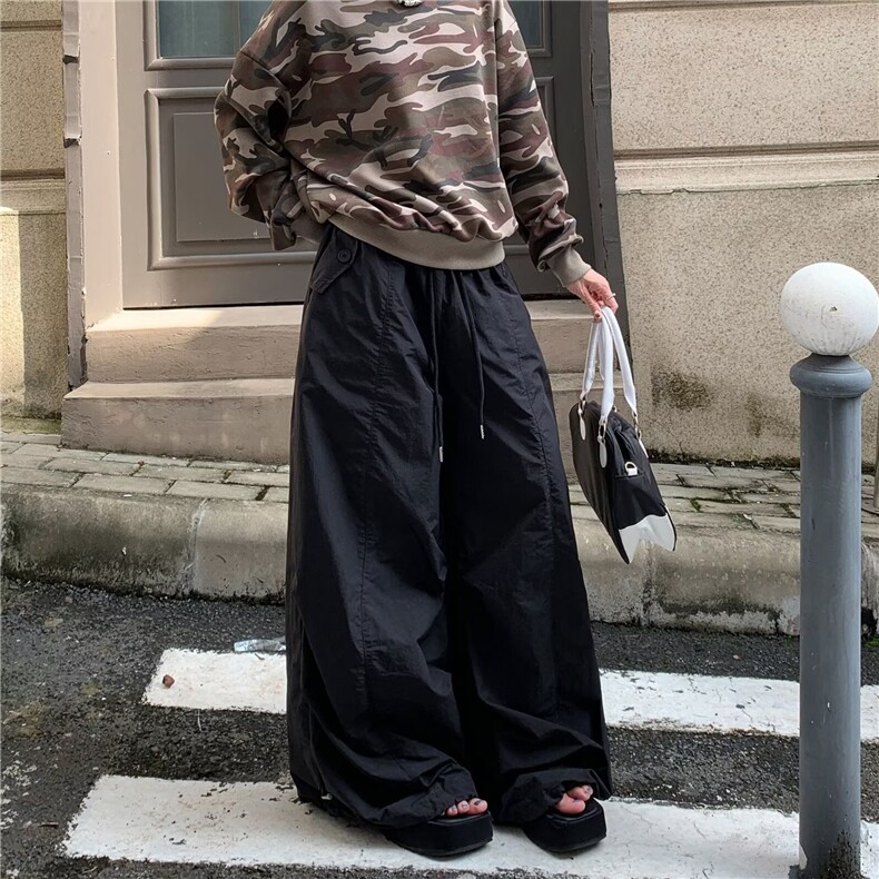 女童裤子2026新款儿童夏季阔腿裤薄款工装裤中大童宽松运动休闲裤图片