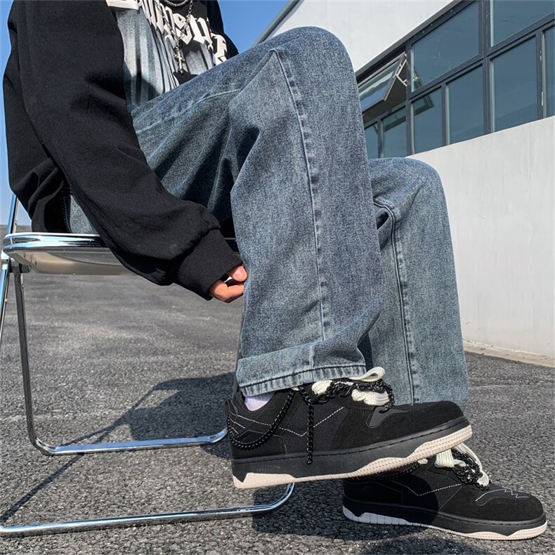 深度库存！现货3万+牛仔裤男阔腿直筒长裤A080-9231-P30,男装牛仔裤,电商A080