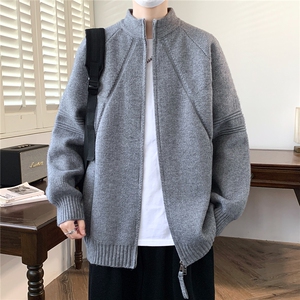 1018-1-M1001-P70《新品》针织毛衣男士开衫休闲夹克外套时尚帅气图片