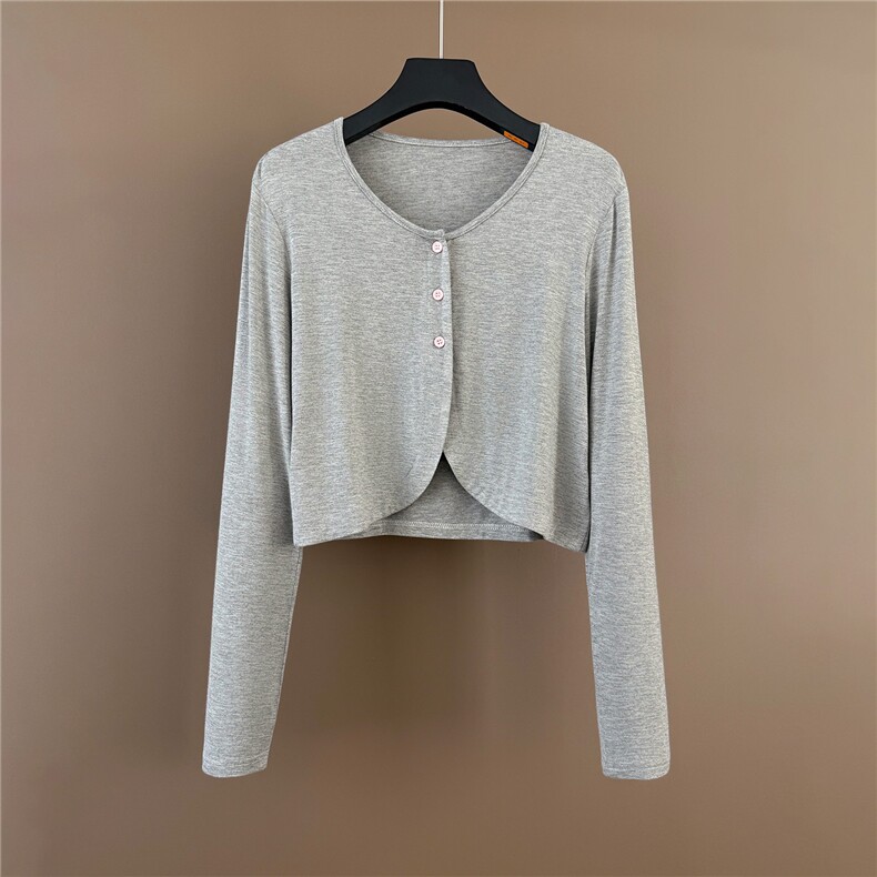 欧货慵懒风时尚套装女春季软糯短款开衫上衣内搭吊带阔腿裤三件套,女装套装/套裙,2C310
