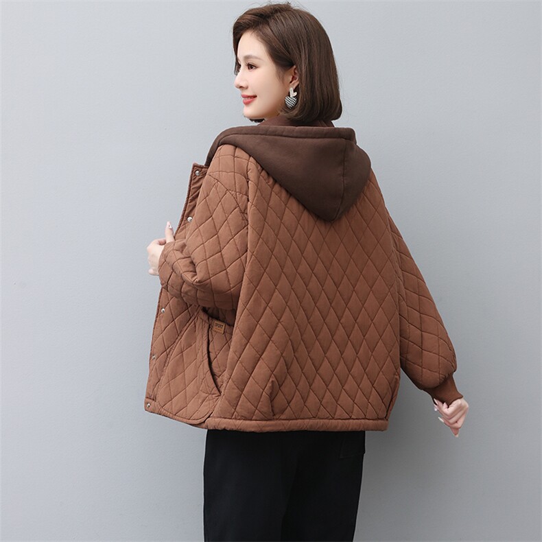时尚百搭宽松显瘦连帽保暖棉服女冬装新款外套,女装棉衣/棉服,悦见她